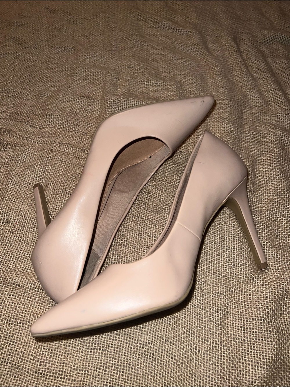 Christian Siriano Blush Nude Pointed-Toe Stiletto Pumps